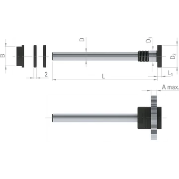 Dixi 2714 D 6/D 5/D 12 x 60 L1= 3 B= 10 fűrésztárcsa felfogó