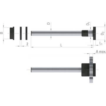 Dixi 2714 D 8/D 6/D 15 x 70 L1= 3 B= 13 fűrésztárcsa felfogó