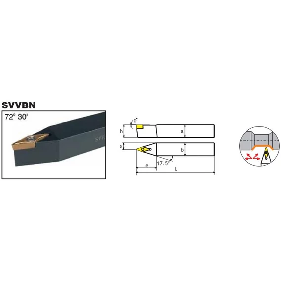 HELVET SVVBN2525M16 Eszterga szerszámtartó